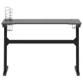 Bureau de jeu à LED en forme de Z noir 110x60x75 cm