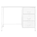 Bureau industriel avec tiroirs Blanc 105x52x75 cm Acier