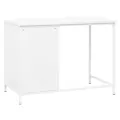Bureau industriel avec tiroirs Blanc 105x52x75 cm Acier
