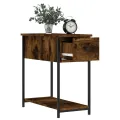 Tables de chevet 2 pcs chêne fumé 30x60x60 cm bois d'ingénierie