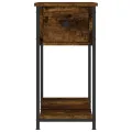 Tables de chevet 2 pcs chêne fumé 30x60x60 cm bois d'ingénierie