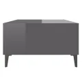 Table basse Gris brillant 103,5x60x35 cm Aggloméré