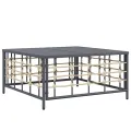 Salon de jardin 6 pcs avec coussins anthracite résine tressée