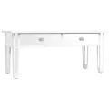 Table basse à miroir 106x45x45 cm Bois d'ingénierie et verre
