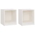 Tables de chevet 2 pcs Blanc 35,5x33,5x41,5 cm Pin massif