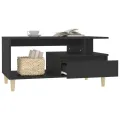Table basse Noir 90x49x45 cm Bois d'ingénierie