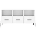 Meuble TV blanc 102x36x50 cm bois d'ingénierie