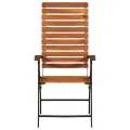 Chaises inclinables de jardin 2 pcs Bois solide d'acacia