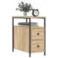 Tables de chevet 2 pcs chêne sonoma 30x60x60 cm bois ingénierie