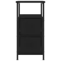 Tables de chevet 2 pcs noir 30x60x60 cm bois d’ingénierie