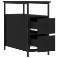 Tables de chevet 2 pcs noir 30x60x60 cm bois d’ingénierie