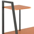 Bureau avec étagère Noir et marron 102x50x117 cm