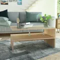 Table basse en aggloméré 90 x 59 x 42 cm Chêne