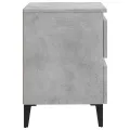 Tables de chevet 2 pcs Gris béton 40x35x50 cm Aggloméré