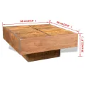 Table basse carrée Marron Bois massif de manguier