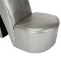 Chaise en forme de chaussure à talon haut Argenté Similicuir