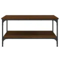 Table basse chêne marron 80x80x40 cm bois d'ingénierie
