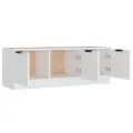 Meuble TV Blanc 102x35x36,5 cm Bois d'ingénierie