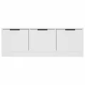 Meuble TV Blanc 102x35x36,5 cm Bois d'ingénierie