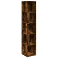 Armoire d'angle Chêne fumé 33x33x164,5 cm Bois d'ingénierie