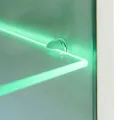Meuble TV mural 5 pièces avec éclairage LED Noir