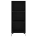 Buffet haut Noir 34,5x34x180 cm Bois d'ingénierie