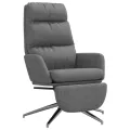 Chaise de relaxation avec repose-pied Gris clair Tissu