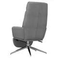 Chaise de relaxation avec repose-pied Gris clair Tissu