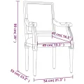 Chaise de canapé beige 54x59x99 cm lin