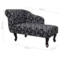 Chaise longue Noir et blanc Tissu