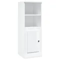Buffet haut blanc brillant 36x35,5x103,5 cm bois d'ingénierie
