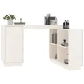 Bureau Blanc 110x50x75 cm Bois massif de pin