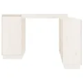 Bureau Blanc 110x50x75 cm Bois massif de pin