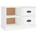 Meuble TV blanc 73x35,5x47,5 cm bois d'ingénierie