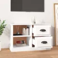 Meuble TV blanc 73x35,5x47,5 cm bois d'ingénierie