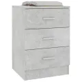 Table de chevet Gris béton 38 x 35 x 56 cm Aggloméré