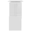 Bureau d'angle Blanc brillant 200x50x76 cm Aggloméré