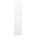 Armoire de bureau Blanc 90x40x180 cm Acier et verre trempé