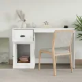 Bureau avec tiroir blanc 115x50x75 cm bois d'ingénierie
