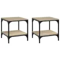 Tables d'appoint 2 pcs Chêne sonoma 40x40x40 cm Bois ingénierie