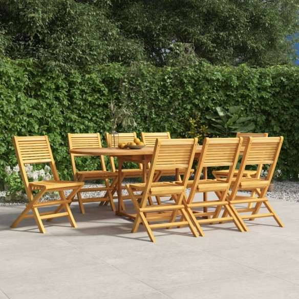 Chaises de jardin pliantes 8 pcs 47x62x90 cm bois massif teck