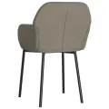 Chaises à manger lot de 2 Gris clair Velours
