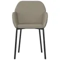 Chaises à manger lot de 2 Gris clair Velours