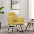 Chaise à bascule Jaune moutarde Velours