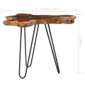 Table basse 70 x 45 cm Bois de teck massif et polyrésine