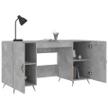 Bureau gris béton 140x50x75 cm bois d'ingénierie