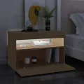 Meubles TV avec lumières LED 2 pcs Chêne sonoma 60x35x40 cm