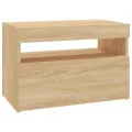 Meubles TV avec lumières LED 2 pcs Chêne sonoma 60x35x40 cm