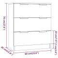 Buffets 3 pcs Gris béton Bois d'ingénierie