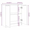 Buffets 3 pcs Gris béton Bois d'ingénierie